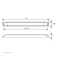 United Pacific - 19 LED 17" Stop, Turn & Tail Light Bar - Red LEDs (Red Lens)