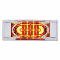 16 LED Reflector Clearance/Marker Light w/ Chrome Bezel - Amber or Red LEDs (Amber, Red or Clear Lens)