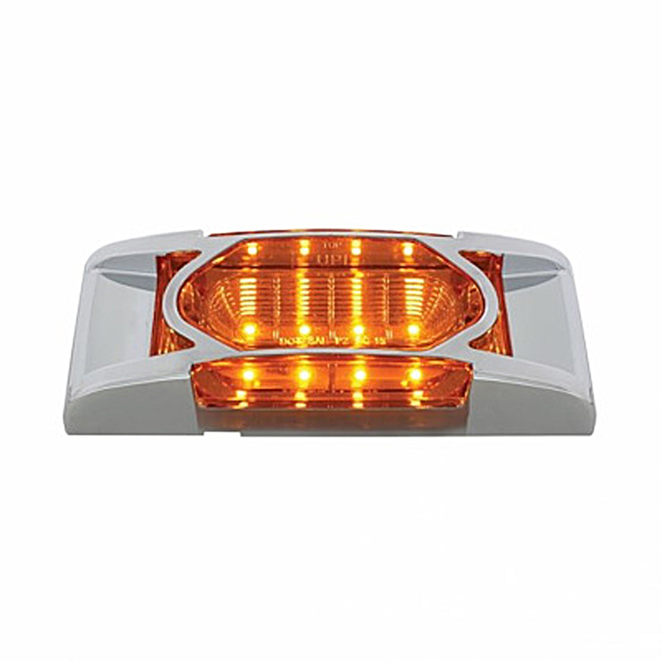 16 LED Reflector Clearance/Marker Light w/ Chrome Bezel - Amber or Red LEDs (Amber, Red or Clear Lens)