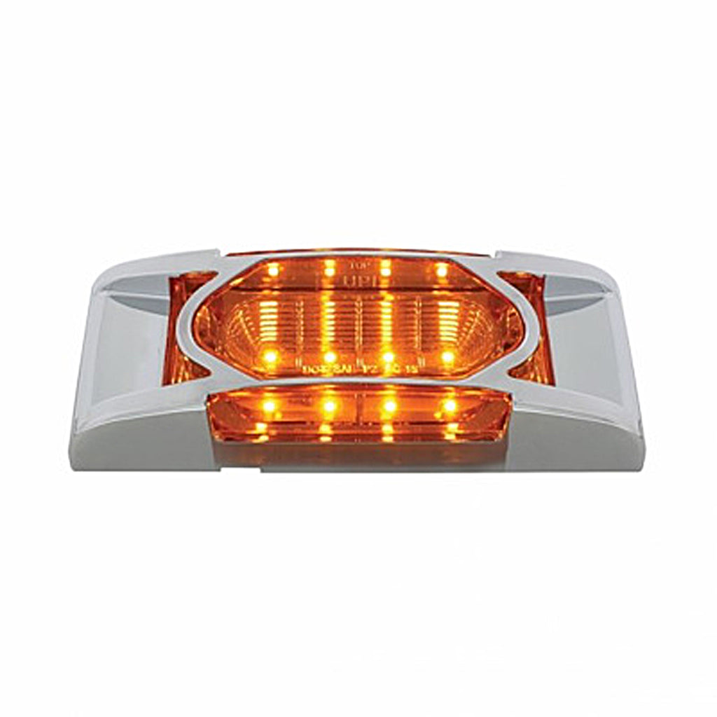 16 LED Reflector Clearance/Marker Light w/ Chrome Bezel - Amber or Red LEDs (Amber, Red or Clear Lens)