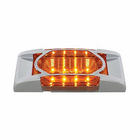 16 LED Reflector Clearance/Marker Light w/ Chrome Bezel - Amber or Red LEDs (Amber, Red or Clear Lens)