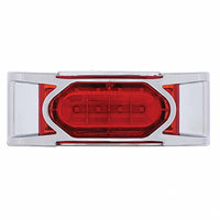 16 LED Reflector Clearance/Marker Light w/ Chrome Bezel - Amber or Red LEDs (Amber, Red or Clear Lens)