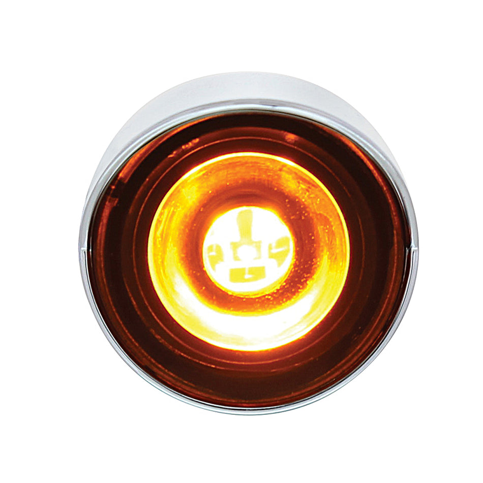 3 High Power LED 1" Clearance/Marker Light w/ Visor - Amber or Red LEDs (Amber or Red Lens)