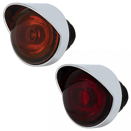3 High Power LED 1" Clearance/Marker Light w/ Visor - Amber or Red LEDs (Amber or Red Lens)