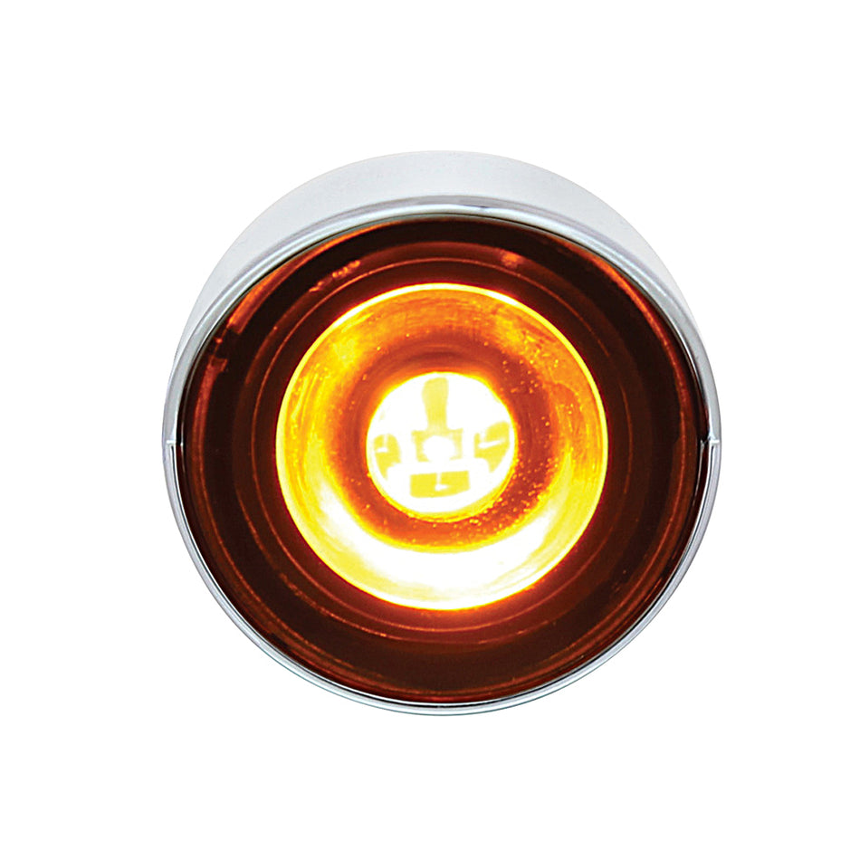 3 LED 1" Dual Function Auxiliary/Utility Light w/ Visor - Amber LEDs (Amber or Clear Lens)