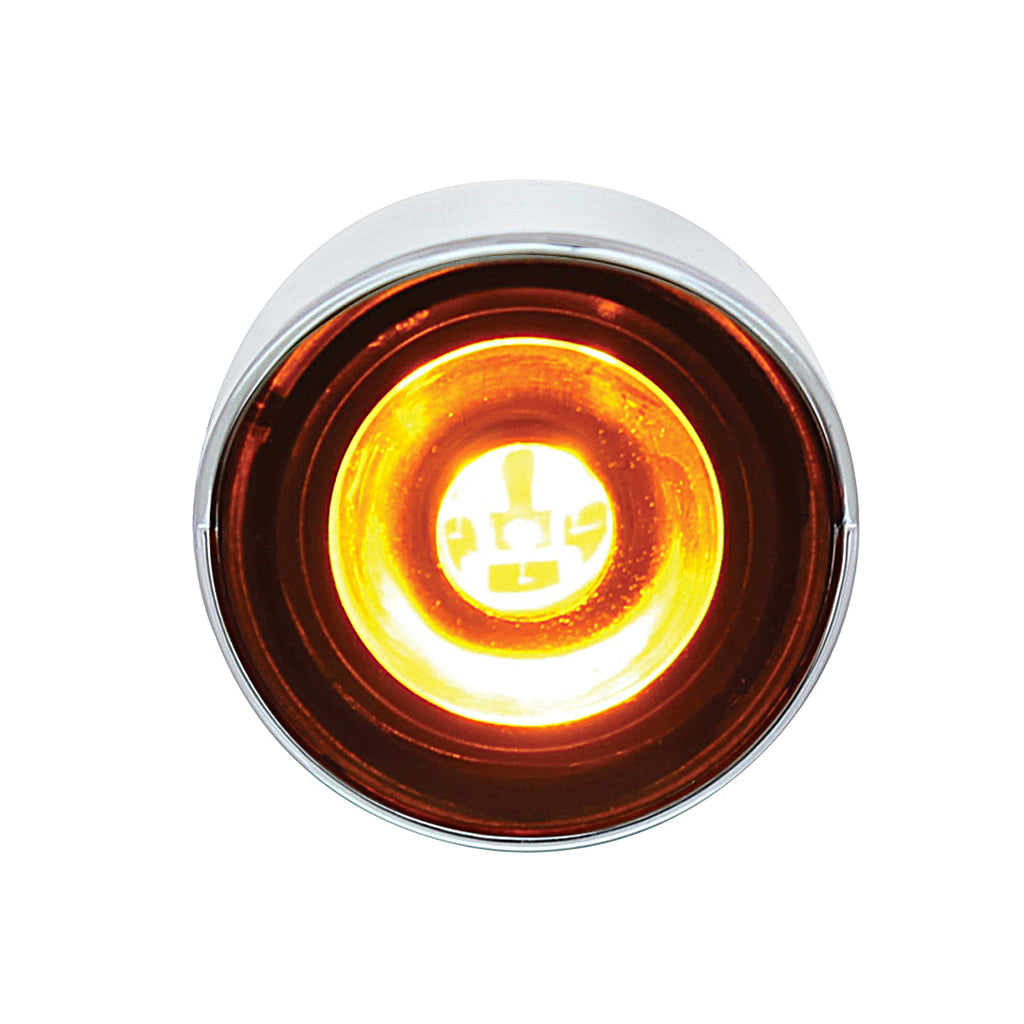 3 LED 1" Dual Function Auxiliary/Utility Light w/ Visor - Amber LEDs (Amber or Clear Lens)