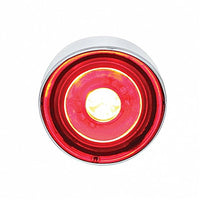 3 High Power LED 1" Clearance/Marker Light w/ Visor - Amber, Blue, Red or White LEDs (Clear Lens)