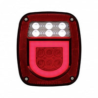 LED GloLight Universal Combination Tail Light With or Without License Light - Red LEDs (Red Lens)
