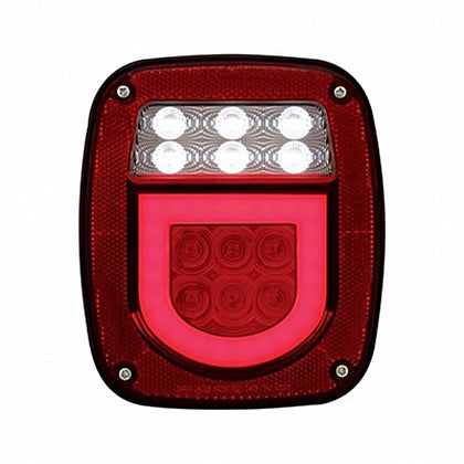 LED GloLight Universal Combination Tail Light With or Without License Light - Red LEDs (Red Lens)