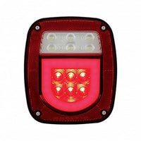 LED GloLight Universal Combination Tail Light With or Without License Light - Red LEDs (Red Lens)