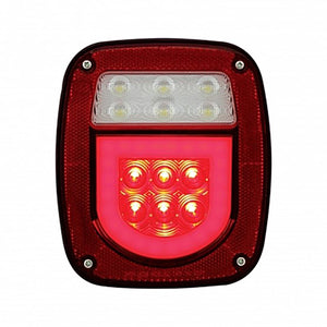 LED GloLight Universal Combination Tail Light With or Without License Light - Red LEDs (Red Lens)