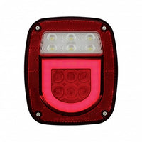 LED GloLight Universal Combination Tail Light With or Without License Light - Red LEDs (Red Lens)