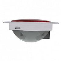 7 LED 4" Round Stainless Steel Flange Stop, Turn & Tail Light - Red LEDs (Red or Clear Lens)
