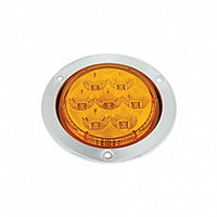 United Pacific - 7 LED 4" SS Flange Turn Signal Light - Amber LEDs (Amber Lens)