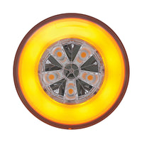 United Pacific - 18 LED 4" Round GloLight (Stop, Turn & Tail) - Amber or Red LEDs (Amber or Red Lens)