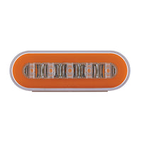 22 LED 6" Oval GloLight With Divider Bar Inner Design (Stop, Turn & Tail) - Red or Amber LEDs (Red or Amber Lens)