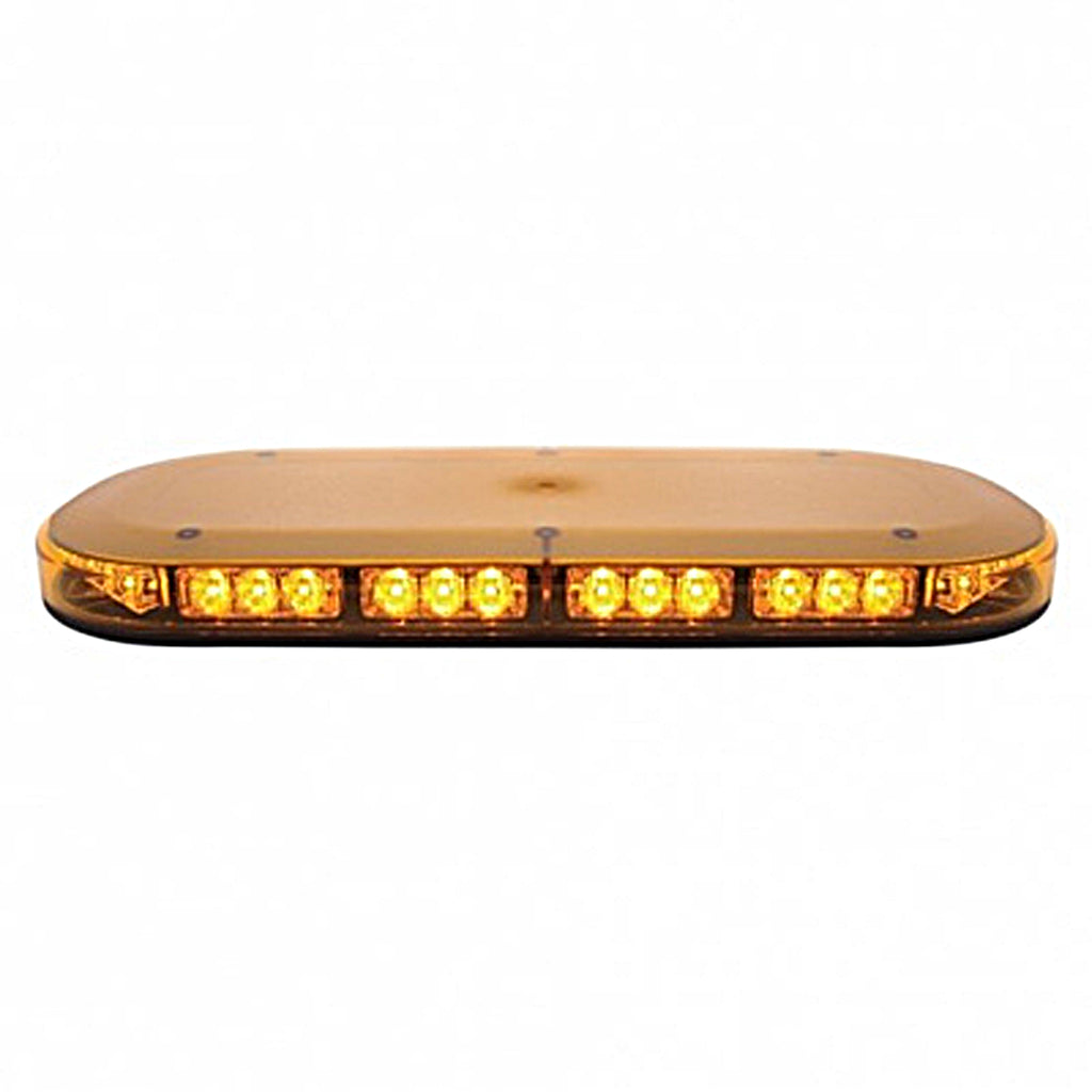 42 High Power LED Micro Warning Light Bar w/ Amber or Clear Lens (Magnetic or Permanent Mount)