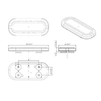 42 High Power LED Micro Warning Light Bar w/ Amber or Clear Lens (Magnetic or Permanent Mount)