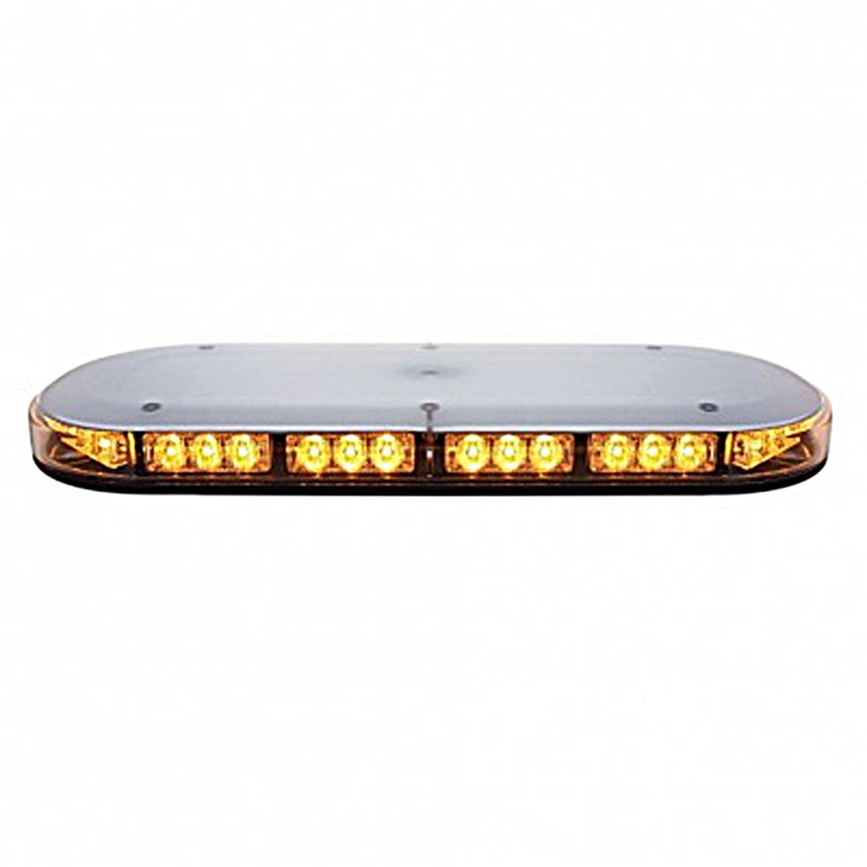 42 High Power LED Micro Warning Light Bar w/ Amber or Clear Lens (Magnetic or Permanent Mount)