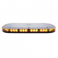 42 High Power LED Micro Warning Light Bar w/ Amber or Clear Lens (Magnetic or Permanent Mount)
