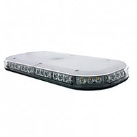 42 High Power LED Micro Warning Light Bar w/ Amber or Clear Lens (Magnetic or Permanent Mount)