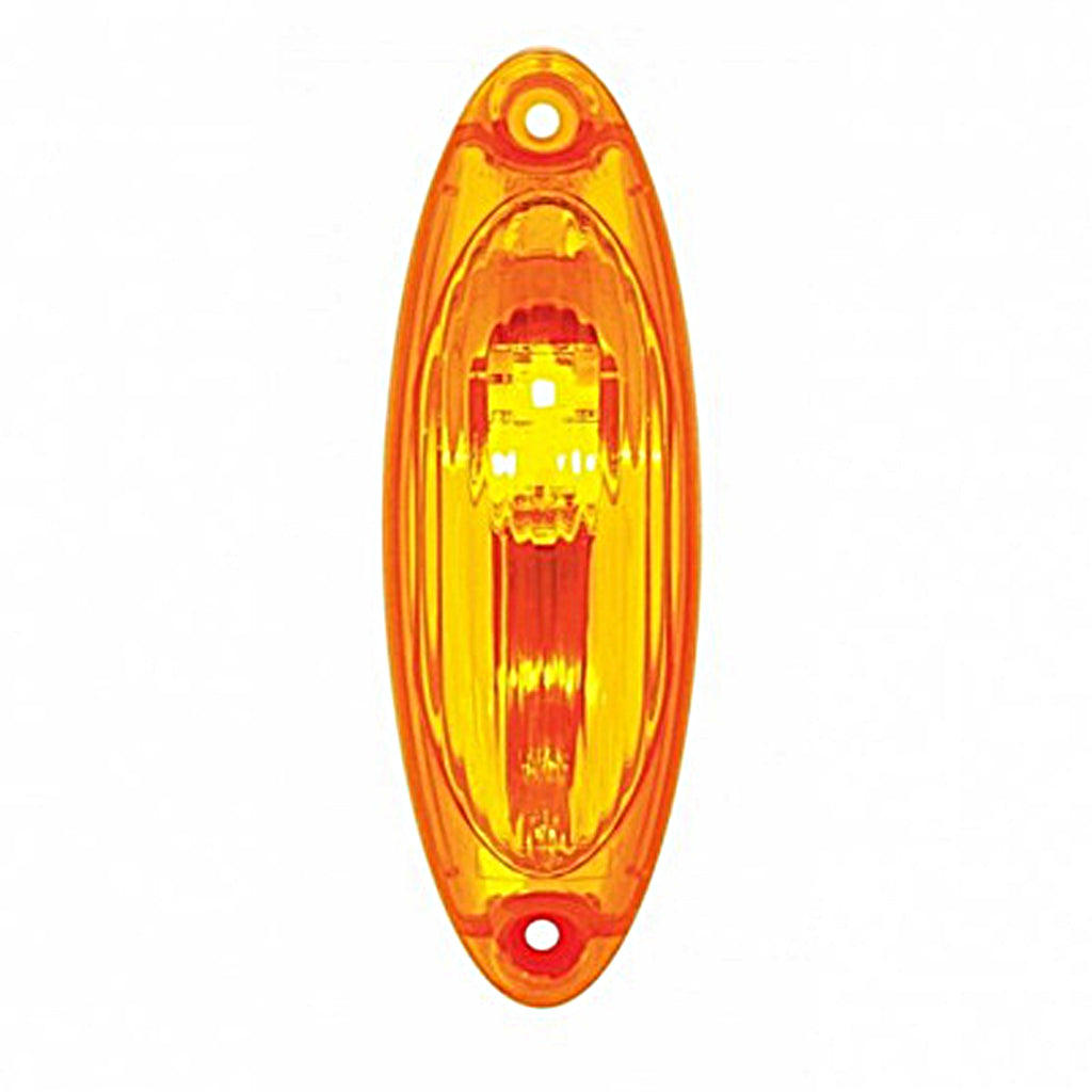 3 Amber LED Reflector Cab Light For 2008-2017 Freightliner Cascadia - Amber LEDs (Amber or Clear Lens)