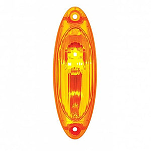 3 Amber LED Reflector Cab Light For 2008-2017 Freightliner Cascadia - Amber LEDs (Amber or Clear Lens)