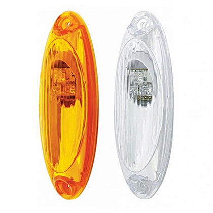 3 Amber LED Reflector Cab Light For 2008-2017 Freightliner Cascadia - Amber LEDs (Amber or Clear Lens)