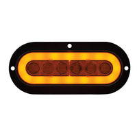 22 LED 6" Oval Flange Mount GloLight (Turn Signal) - Amber LEDs (Amber or Clear Lens)