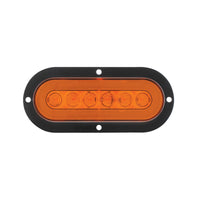 22 LED 6" Oval Flange Mount GloLight (Turn Signal) - Amber LEDs (Amber or Clear Lens)