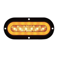 22 LED 6" Oval Flange Mount GloLight (Turn Signal) - Amber LEDs (Amber or Clear Lens)