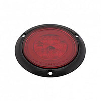 21 LED 4" Round Flange Mount GloLight (Stop, Turn & Tail) - Amber or Red LEDs (Amber or Red Lens)
