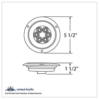 21 LED 4" Round Flange Mount GloLight (Stop, Turn & Tail) - Amber or Red LEDs (Amber or Red Lens)
