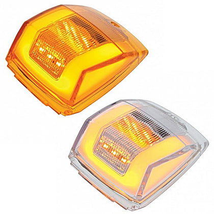 United Pacific - 24 LED GloLight Square Cab Light - Amber LEDs (Amber or Clear Lens)