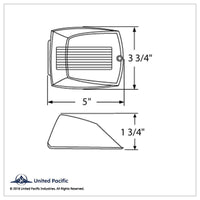 United Pacific - 24 LED GloLight Square Cab Light - Amber LEDs (Amber or Clear Lens)