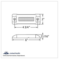 16 LED Rectangular GloLight Clearance/Marker Light With or Without Bezel - Amber or Red LEDs (Amber or Red Lens)