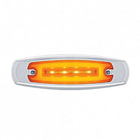 16 LED Rectangular GloLight Clearance/Marker Light With or Without Bezel - Amber or Red LEDs (Amber or Red Lens)