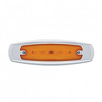 16 LED Rectangular GloLight Clearance/Marker Light With or Without Bezel - Amber or Red LEDs (Amber or Red Lens)