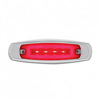 16 LED Rectangular GloLight Clearance/Marker Light With or Without Bezel - Amber or Red LEDs (Amber or Red Lens)