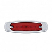 16 LED Rectangular GloLight Clearance/Marker Light With or Without Bezel - Amber or Red LEDs (Amber or Red Lens)