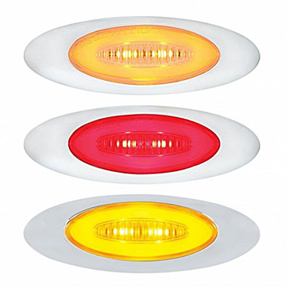 6 LED M5 Millennium GloLight Clearance/Marker Light - Amber or Red LEDs (Amber, Red or Clear Lens)
