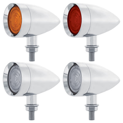 United Pacific - 9 LED Mini Bullet Light - Amber or Red LEDs (Amber, Red or Clear Lens)