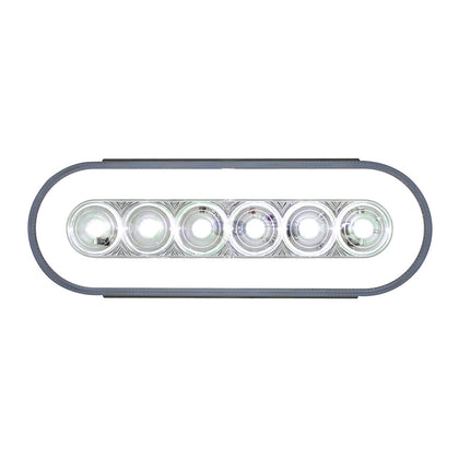 United Pacific - 22 LED 6" Oval GloLight Back-Up Light - White LEDs (Clear Lens)