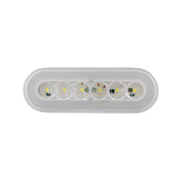 United Pacific - 22 LED 6" Oval GloLight Back-Up Light - White LEDs (Clear Lens)
