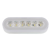 United Pacific - 22 LED 6" Oval GloLight Back-Up Light - White LEDs (Clear Lens)