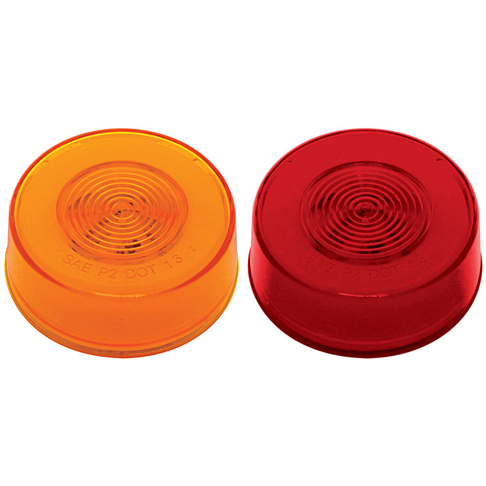 9 LED 2-1/2" Round GloLight Clearance/Marker Light - Amber or Red LEDs (Amber or Red Lens)