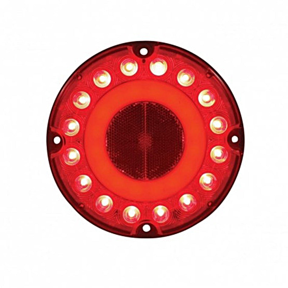 United Pacific - 32 LED 7" GloLight Stop, Turn & Tail Light - Red LEDs (Red Lens)