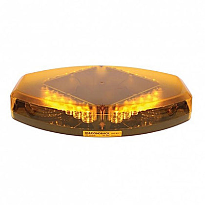 United Pacific - 24 LED Crystal Warning Light Bar - Amber LEDs (Amber Lens)