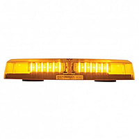 United Pacific - 24 LED Crystal Warning Light Bar - Amber LEDs (Amber Lens)