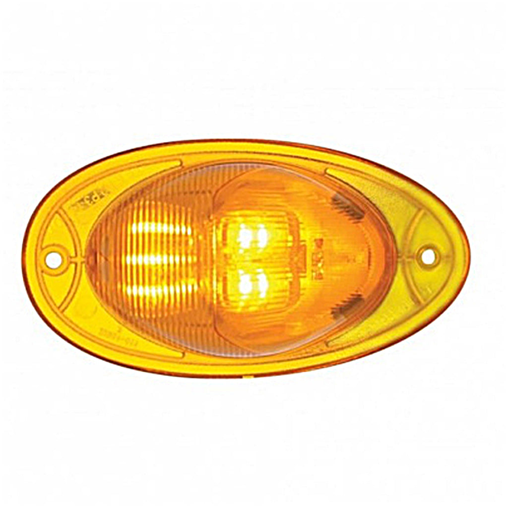 7 LED Turn Signal Light For 2008-2017 Freightliner Cascadia w/ Dome Lens - Amber LEDs (Amber or White Lens)